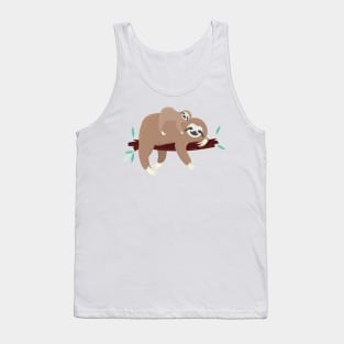 Sloth mom with baby Tank Top